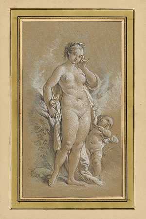 维纳斯与丘比特`Venus and Cupid (1750–1752) by François Boucher