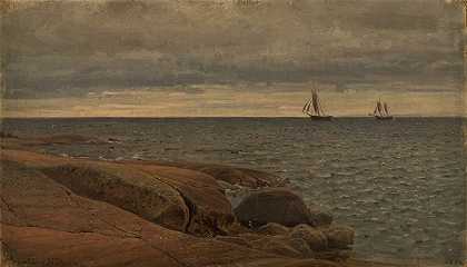 哭吧，怀特`Gråvær, Hvaler (1896) by Amaldus Nielsen