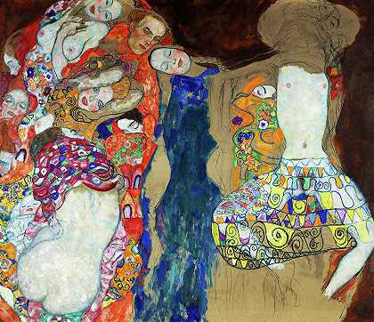新娘，1917-1918`The Bride, 1917-1918 by Gustav Klimt