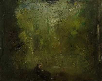 孤独，森林`Solitude, la forêt (1850 1875) by Jean-Baptiste Carpeaux