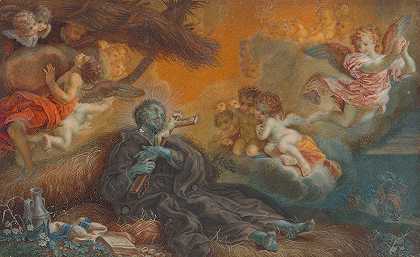 圣弗朗西斯·泽维尔之死`The Death of St. Francis Xavier (c. 1750) by Veronica Stern