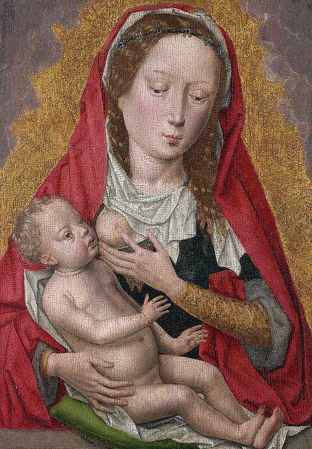 《女子与孩子》，1470-1480年`Virgin and Child, 1470-1480 by Hans Memling