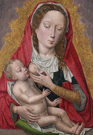 《女子与孩子》，1470-1480年`Virgin and Child, 1470-1480 by Hans Memling
