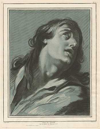 约瑟夫的头（约瑟夫的头）`Tête de Joseph (Head of Joseph) (1773) by Louis-Marin Bonnet