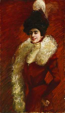 爱丽丝·沃德·加勒特`Alice Warder Garrett (ca. 1909 1910) by Alice Pike Barney