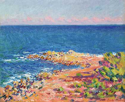 地中海，1888年`The Mediterranean, 1888 by Claude Monet