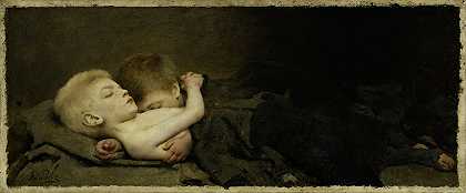 痛苦的巢穴`Un nid de misère (1887) by Fernand Pelez