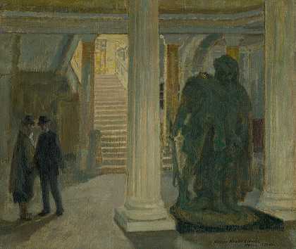 科希斯博物馆的前厅`The vestibule of the Košice Museum (1920) by Elemír Halász-Hradil