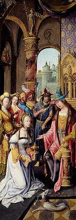 所罗门王接见示巴女王`King Solomon Receiving the Queen of Sheba by Antwerp Mannerist