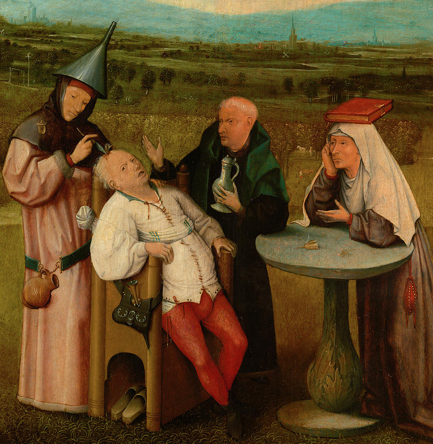 愚蠢的疗法`The Cure of Folly by Hieronymus Bosch