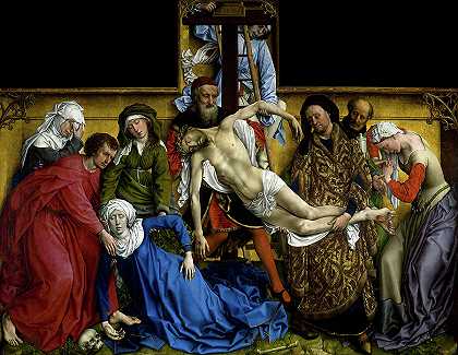 从十字架上下来，1435年`The Descent from the Cross, 1435 by Rogier van der Weyden