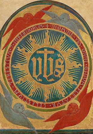 圣伯纳丁会徽`Emblem of Saint Bernardine by Sano di Pietro