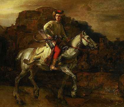 波兰骑手，1655年`The Polish Rider, 1655 by Rembrandt