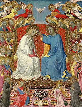 圣母加冕礼，1460年`The Coronation of the Virgin, 1460 by Sano di Pietro