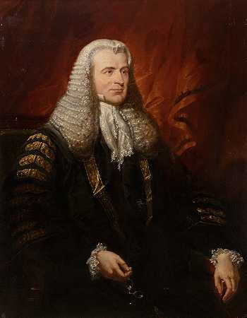 兰代尔勋爵画像`Portrait of Lord Langdale by Jacob Thompson