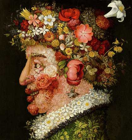 1563年春天`Spring, 1563 by Giuseppe Arcimboldo