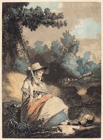 可怜的安妮特`Pauvre Annette (1795) by Philibert-Louis Debucourt