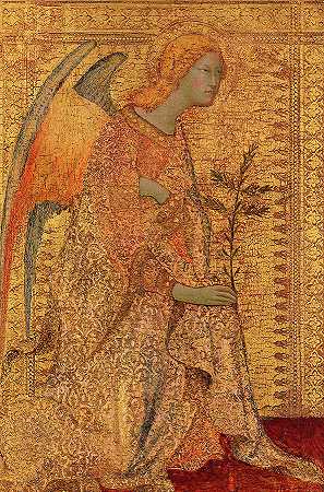《报喜天使》，1330年`The Angel of the Annunciation, 1330 by Simone Martini