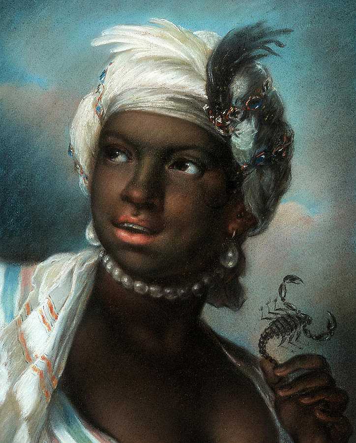 非洲的拟人化，1720年`Personification of Africa, 1720 by Rosalba Carriera
