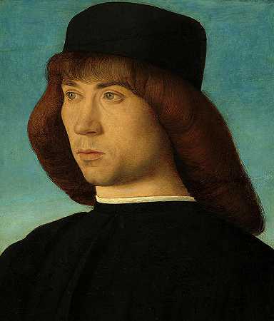 一个年轻人的肖像，1490年`Portrait of a Young Man, 1490 by Giovanni Bellini