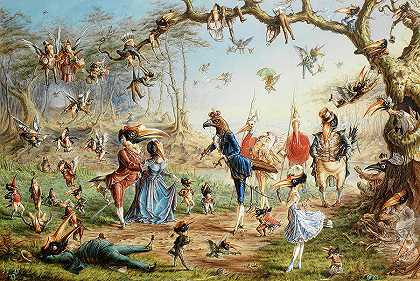 皇家对犀鸟的访问` A Royal Visit to the Hornbills by Henry Barnabus Bright