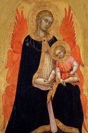麦当娜与孩子，1410年`Madonna and Child, 1410 by Taddeo di Bartolo