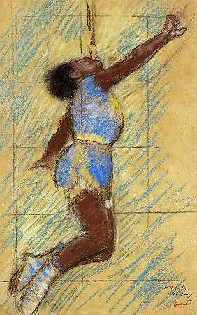 法拉小姐在费尔南多马戏团，1879年`Miss Lala at the Fernando Circus, 1879 by Edgar Degas