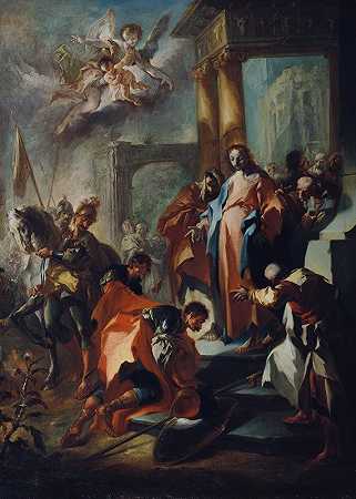 基督和迦百农的首领`Christus und der Hauptmann von Kapernaum (1750~1755) by Franz Anton Maulbertsch
