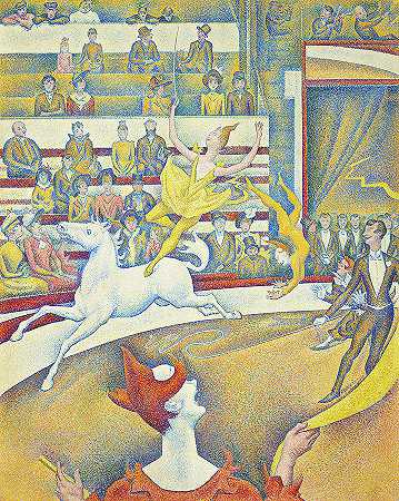 马戏团`The Circus, Le Cirque by Georges Seurat