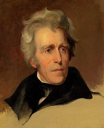 安德鲁·杰克逊肖像，1845年`Portrait of Andrew Jackson, 1845 by Thomas Sully