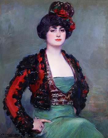 朱莉娅，1915年`Julia, 1915 by Ramon Casas