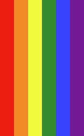 彩虹LGBT骄傲旗帜，垂直`Rainbow LGBT Pride Flag, Vertical by Gilbert Baker