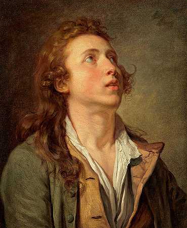 《一个年轻人的研究》，1760年`Study of a Young Man, 1760 by Jean-Baptiste Greuze