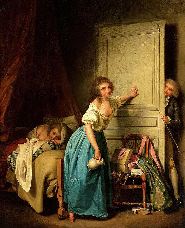 《轻率的人》，1795年`L\’indiscret, 1795 by Louis-Leopold Boilly