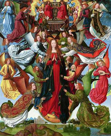 圣母玛利亚，天后`Virgin Mary, Queen of Heaven by Master of the Saint Lucy Legend