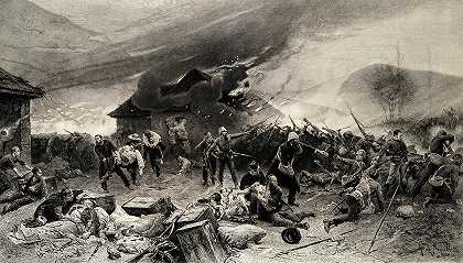罗克漂流的辩护，1879年1月22日`The Defence of Rorke\’s Drift, 22 January 1879 by Alphonse de Neuville
