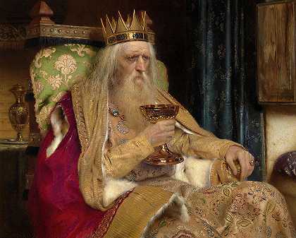 图勒国王，1896年`The King of Thule, 1896 by Pierre Jean Van der Ouderaa