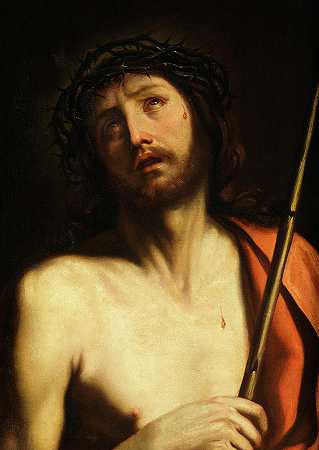 基督的头`Head of Christ by Guercino