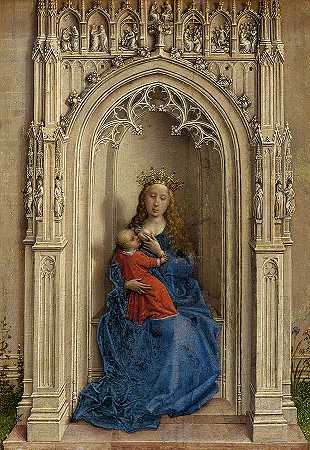 圣母与圣子蒂森·麦当娜登基`The Virgin and Child Enthroned, Thyssen Madonna by Rogier van der Weyden