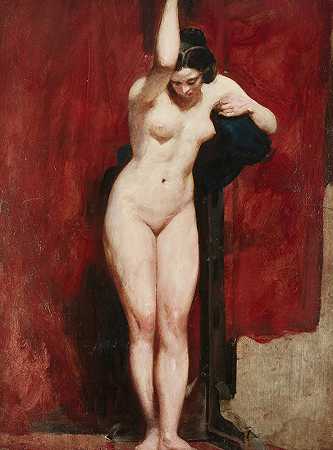 裸体站立`Standing Academic Nude by William Etty