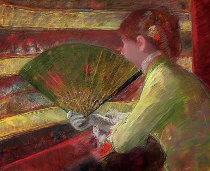 1879年的《洛格》`In the Loge, 1879 by Mary Stevenson Cassatt