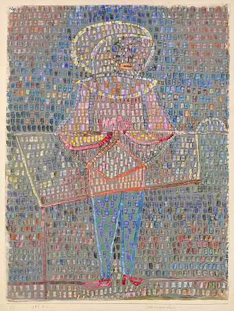 穿化装的男孩`Boy in Fancy Dress (1931) by Paul Klee