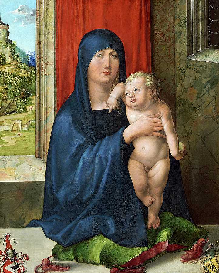 麦当娜与孩子，1496-1499`Madonna and Child, 1496-1499 by Albrecht Durer