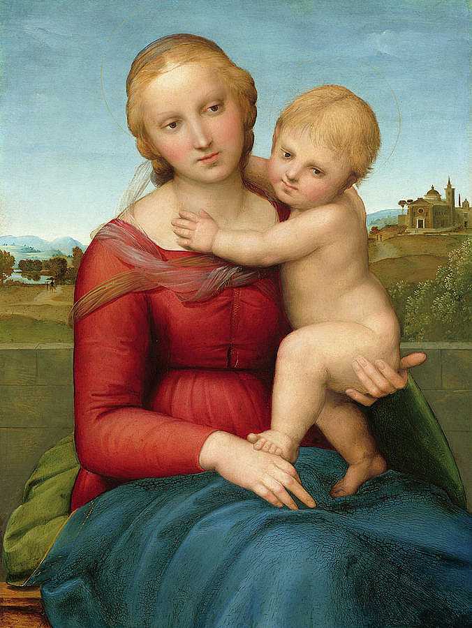 小考珀麦当娜，1505年`Small Cowper Madonna, 1505 by Raphael