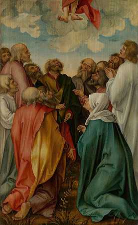 基督的升天`The Ascension of Christ (1513) by Hans von Kulmbach