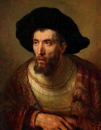 哲学家，1653年`The Philosopher, 1653 by Rembrandt