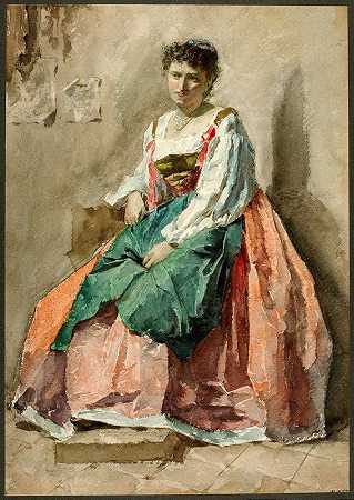 一位女士的肖像`Portrait of a Lady by Cesare Biseo