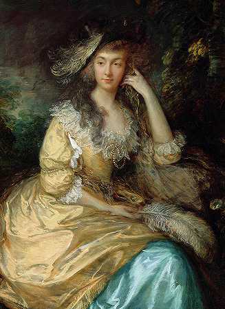 弗朗西斯·苏珊娜，邓斯坦维尔夫人，1786年`Frances Susanna, Lady de Dunstanville, 1786 by Thomas Gainsborough