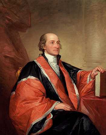 约翰·杰，1794年`John Jay, 1794 by Gilbert Stuart
