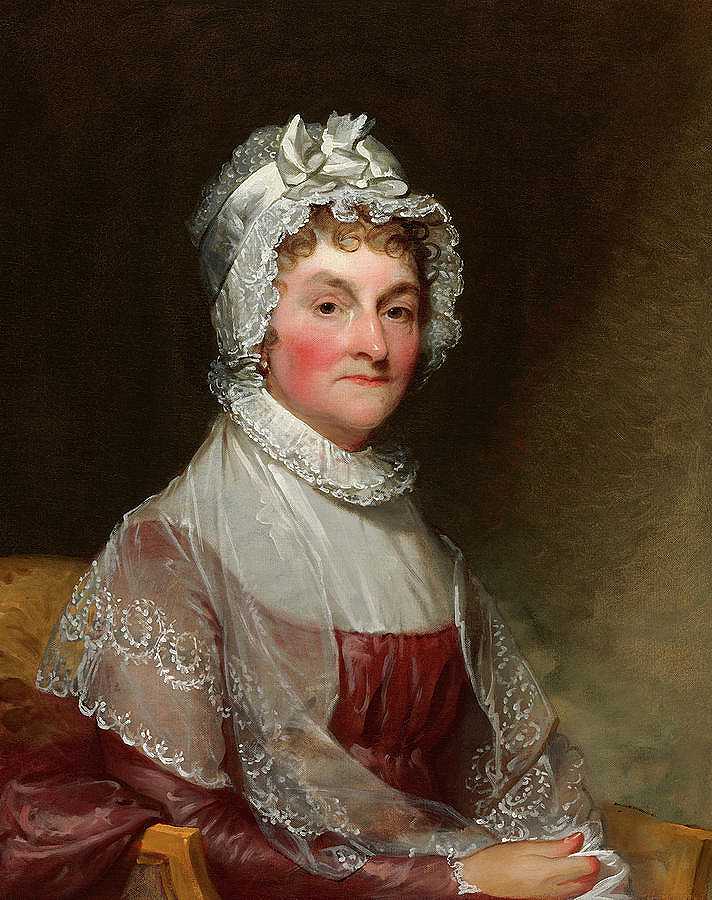 艾比盖尔·史密斯·亚当斯，约翰·亚当斯夫人，1800-1815年`Abigail Smith Adams, Mrs. John Adams, 1800-1815 by Gilbert Stuart